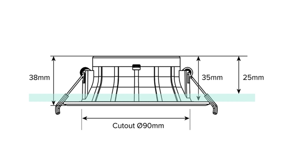 HANECO VIVA LP Dimmable 8W LED Downlight - Durable and Bright