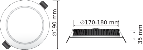 HANECO 15/25W Dual Intensity, Tritone LED shoplights