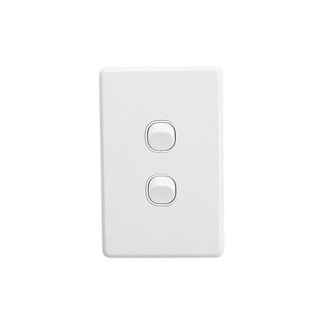 Clipsal 10A Switch, 2 Gang, Standard (White)