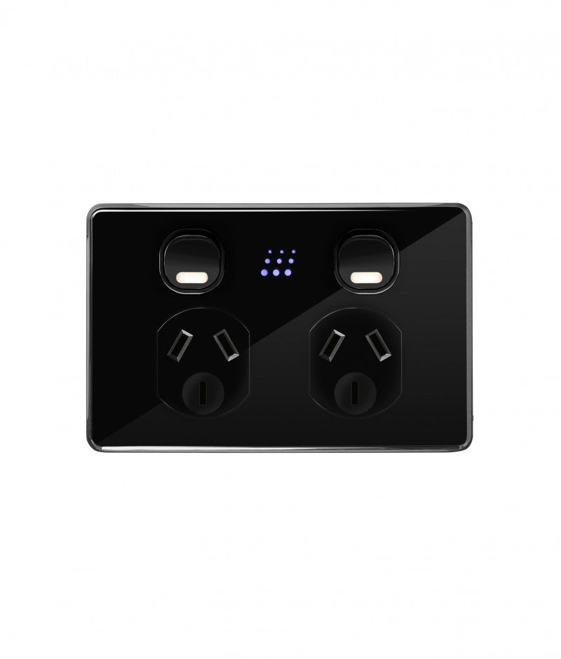 Trader Power Point Switched, 2 Gang, 10A 250V~ Powermesh Enabled