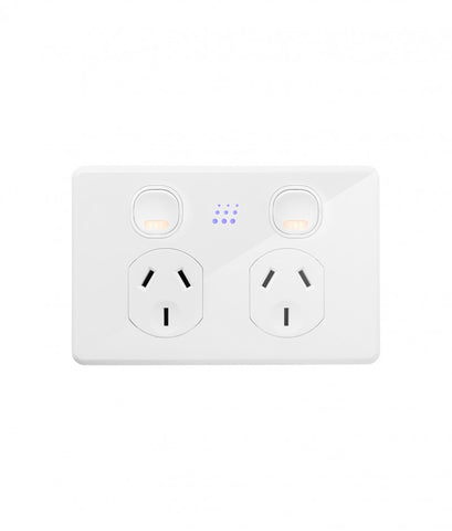 Image of Trader Power Point Switched, 2 Gang, 10A 250V~ Powermesh Enabled