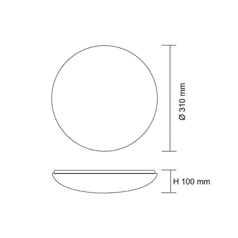 Image of SAL OPAL Oyster Light 16W White