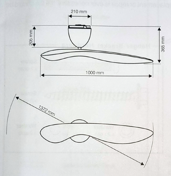 Sycamore Ceiling Fan Matt Black 54″ + Matt Black Blade