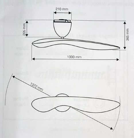 Image of Sycamore Ceiling Fan White 54″ + White Blade