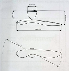 Sycamore Ceiling Fan Brushed Aluminium 54″ + Silver Blade