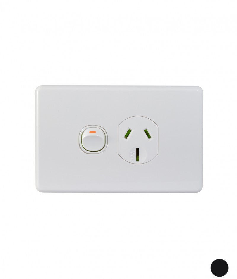 Trader Puma 15A 1 Gang Powerpoint (White)