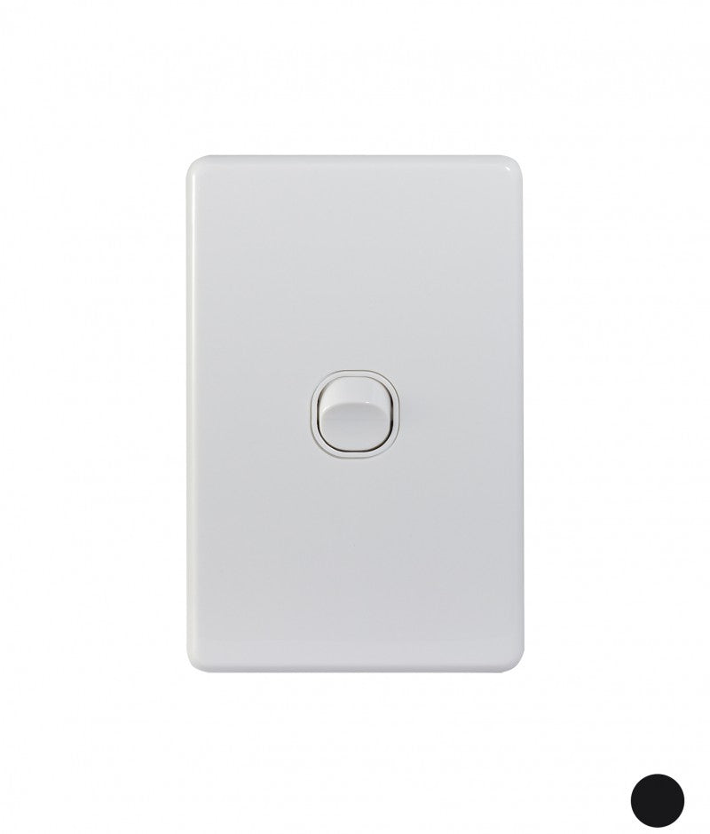 Trader Puma 10A Light Switch, 1 Gang (White)