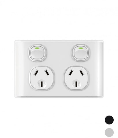 Image of Trader Snow Leopard 10A 250V~ Double Powerpoint