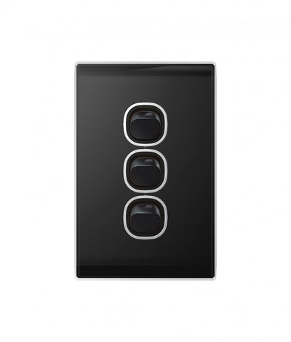 Image of Trader Snow Leopard 10A 250V~ 3 Gang Light Switch