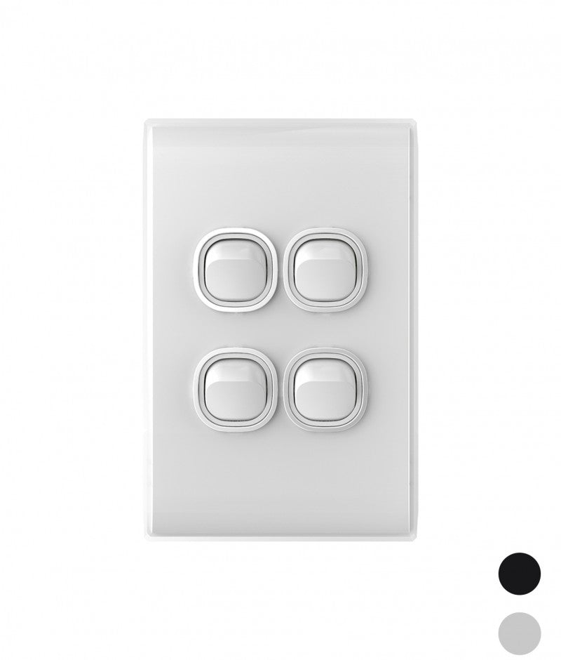 Trader Snow Leopard 10A 250V~ 4 Gang Light Switch