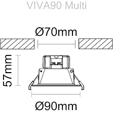 Image of HANECO Viva 90 - Multi 7W LED Fixed Downlight