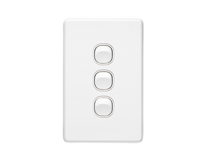 Clipsal 10A Switch, 3 Gang, Standard (White)